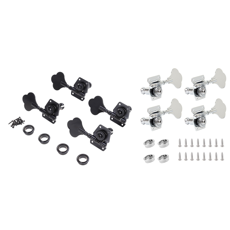 4Pcs Guitar Tuning Pegs Electric Bass Tuner Peg Guitar Open Gear Tuning