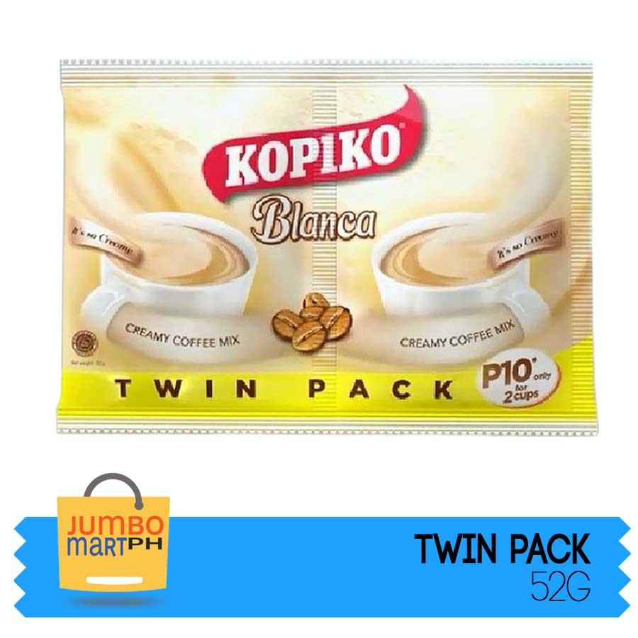 KOPIKO BLANCA CREAMY COFFEE MIX TWIN PACK 52G Lazada PH