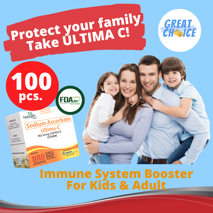 ULTIMA C 100 Capsules, ORIGINAL Multivitamins, Pampataba na Vitamins, Sodium Ascorbate Immune