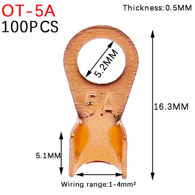 Copper Battery Terminal Connectors Cable Lugs Battery Terminals 10mm