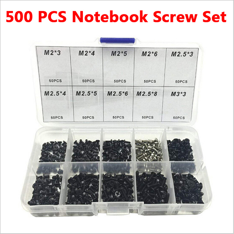 Veli Shy 500pcs laptop computer screws set universal screw m2 m2.3 m3