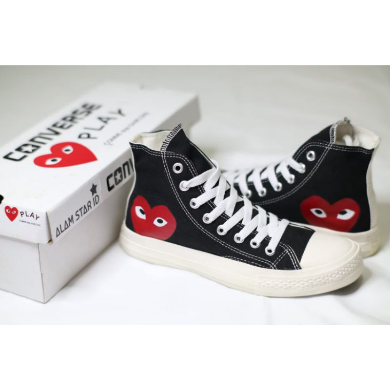 Converse all star 70s high cdg play love Shoes In black white size 36 To 43  premium Quality Prices 