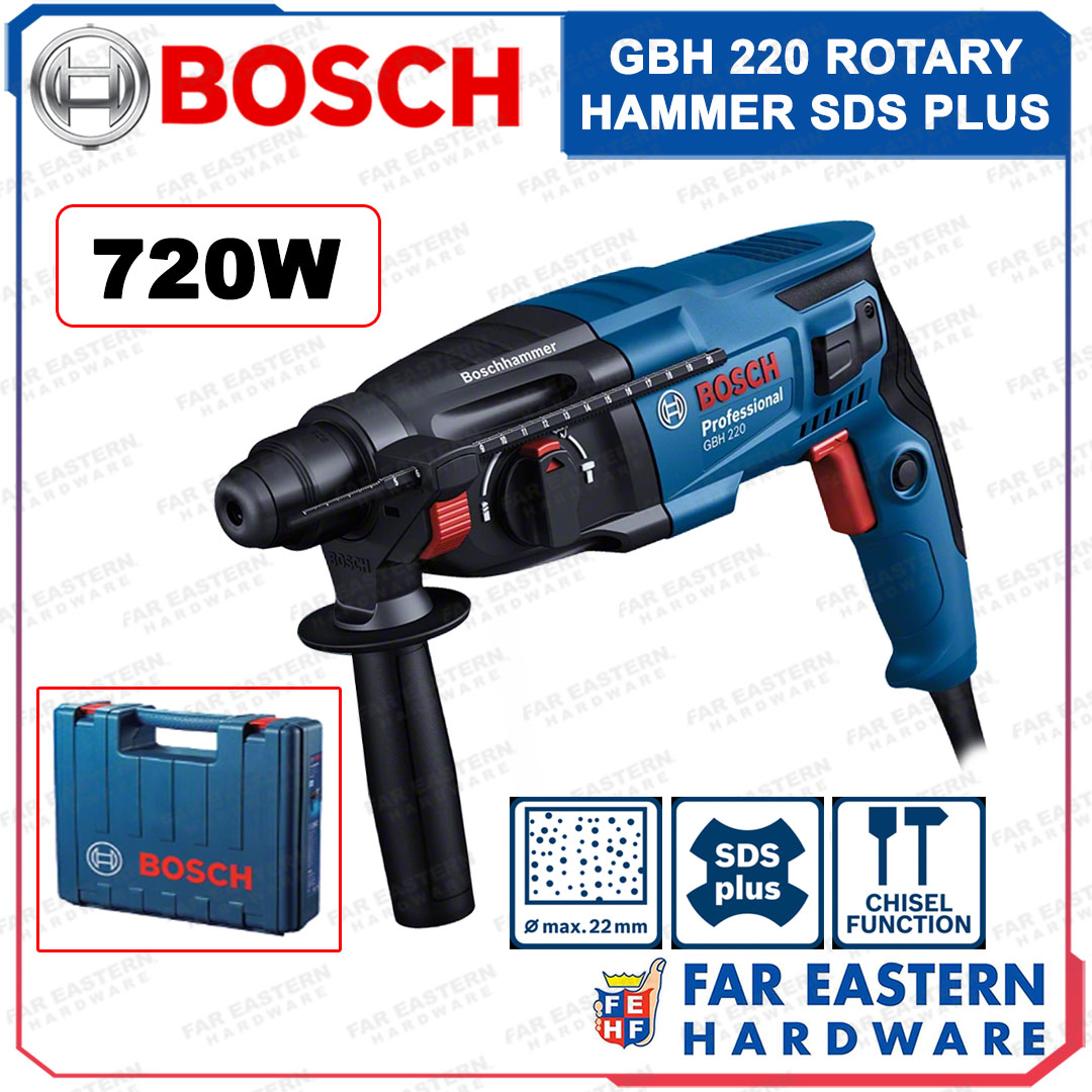 BOSCH GBH 220 Rotary Hammer Drill SDS Plus 2.0J SDS+ 720W RBPTCC ...