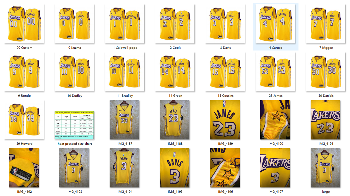 Los 【High Lakers New Jersey Original Men's Heat-pressed Angeles