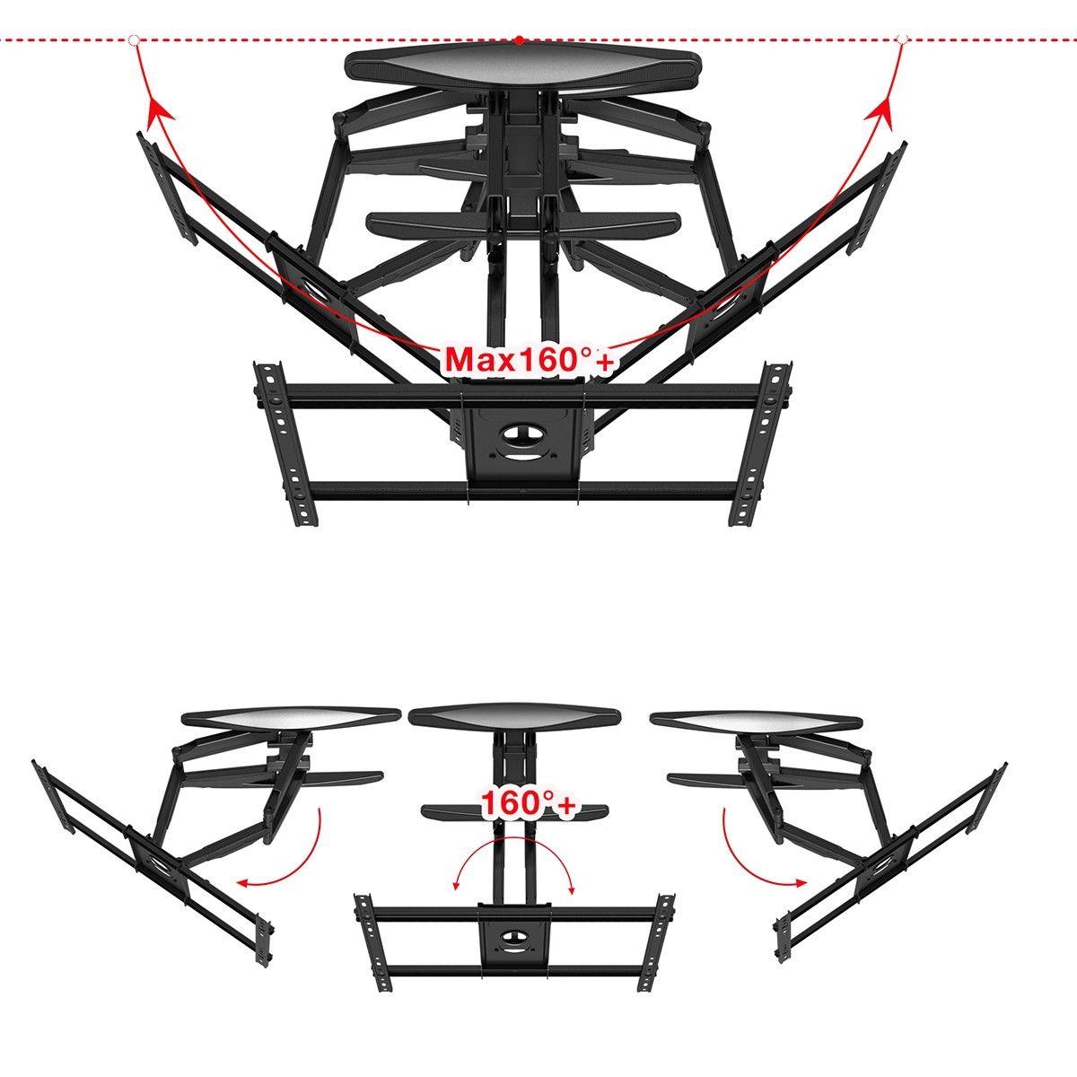 North Bayou P6 Full Motion Cantilever Wall Mount for 40"70" 100lbs TV