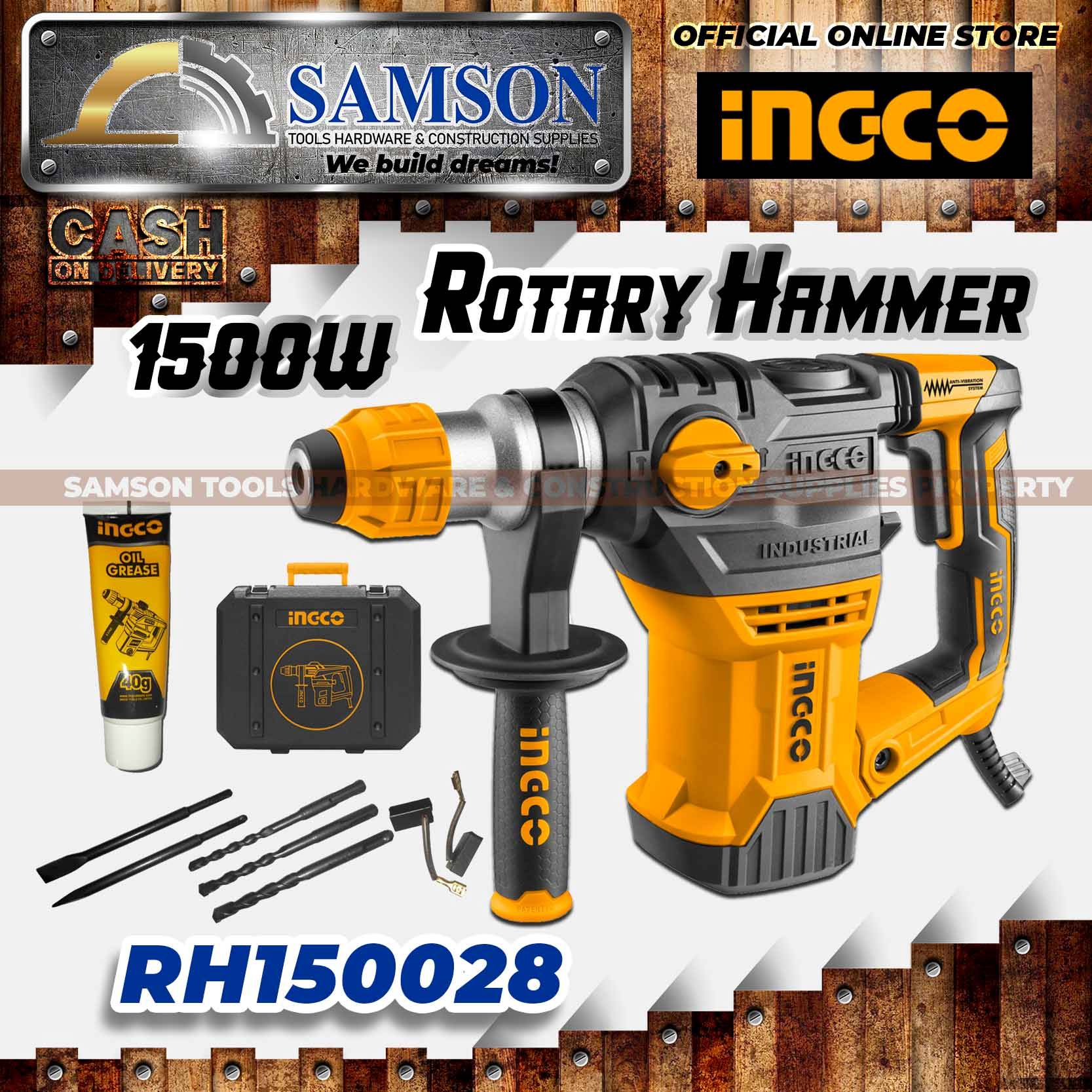 INGCO 1500W Industrial Rotary Hammer / Chipping Gun (RH150028) *SAMSON