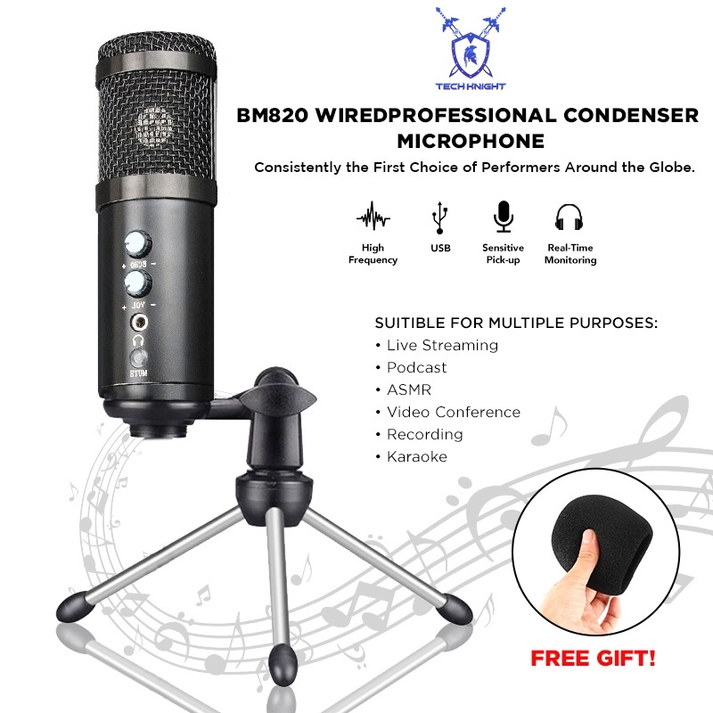 【Philippine cod】 RGB Bluetooth USB Condenser Microphone Kit Computer