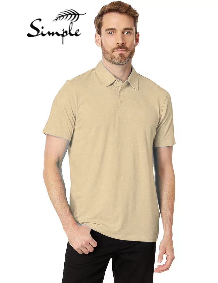 SIMPLE Men s drifit t shirt Unisex Quality korea fashion KHAKI color polo Shirt Lazada PH