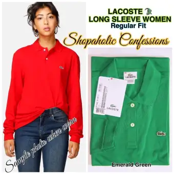lacoste women's long sleeve shirt