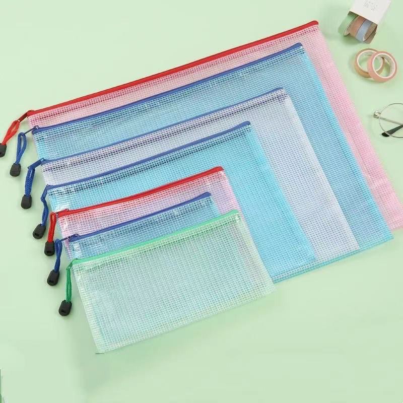 A4/A5/A6 Plastic Envelopes Zipper Envelope Document Storage Pouch Bag ...