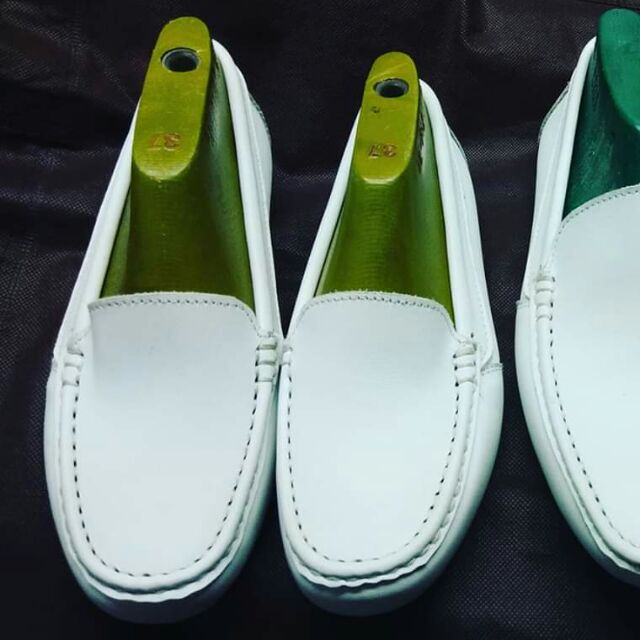 white slip on nursing shoes