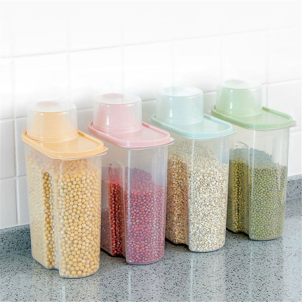 Annil Rice Granules Storage Bin Cereal Containers Dispenser Food ...