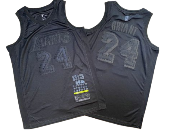 Los Angeles Lakers 24 Kobe Bryant Black Retired Edition Throwback Jersey