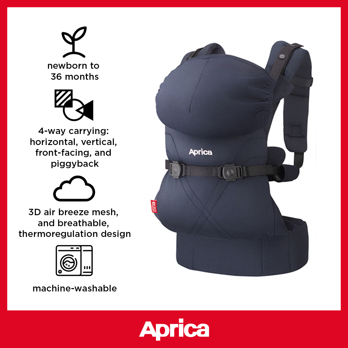 Aprica Colan CTS AB 0m 3y Newborn to Toddler Baby Carrier Lazada Lazada PH