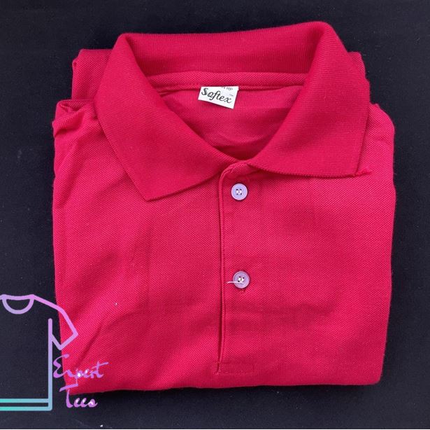 Plain Polo Shirt: Softex/Southport Honeycomb UNISEX RED / PINK ...