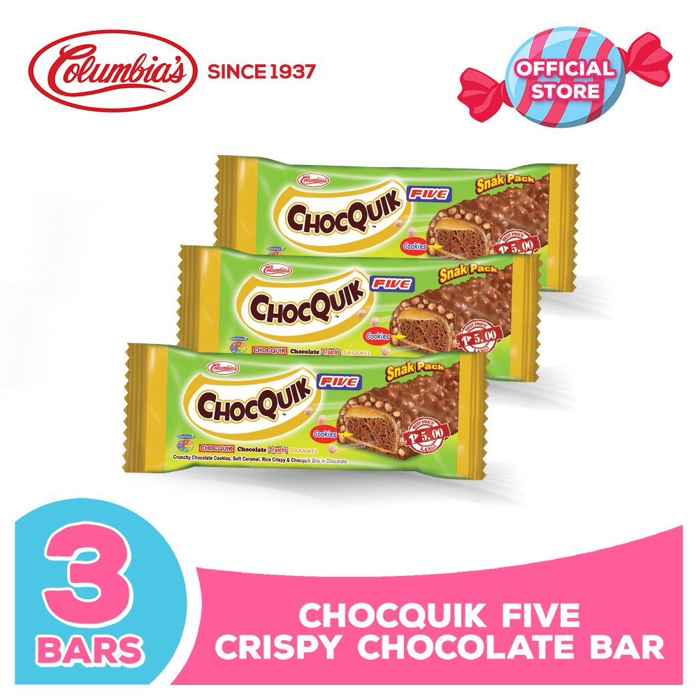 Columbia Candies: Chocquik Five Bar 3 pcs. | Lazada PH