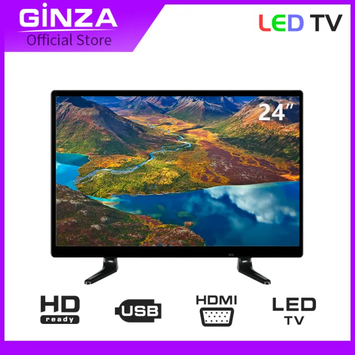 Ginza 24 Inch Flat Screen Tv Extra Slim Hd Led Tv Hdmi Av Vga Usb Free Tv Stand Screen Size Is 20 Inch Lazada Ph