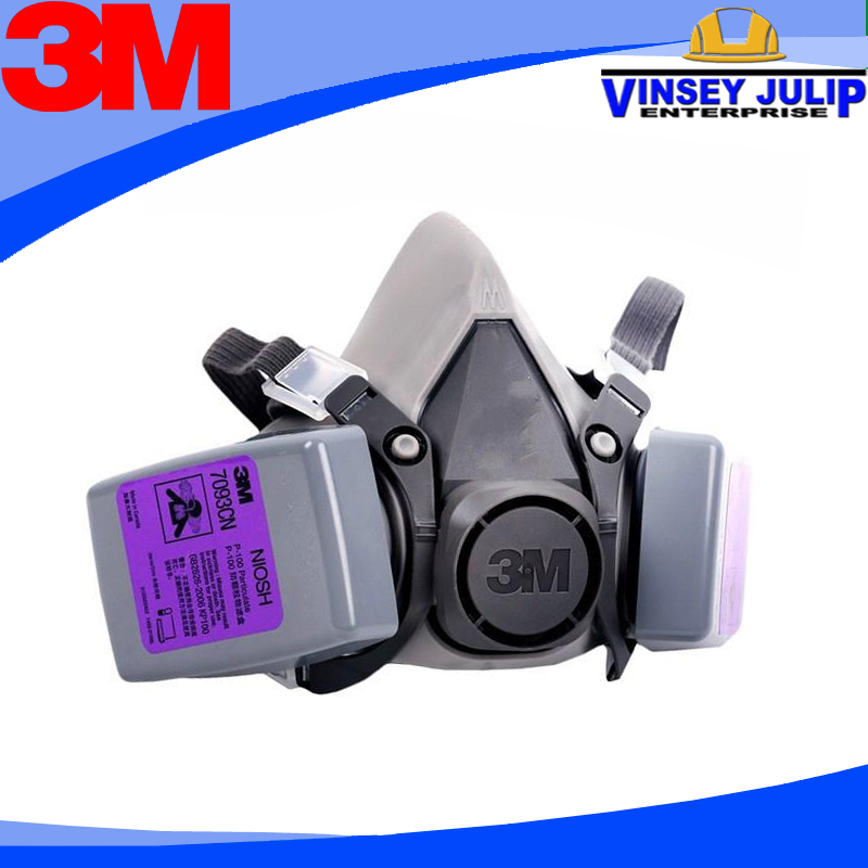 3M 6200 Half Mask Respirator with 3M 7093CN Particulate Filter, P100 ...