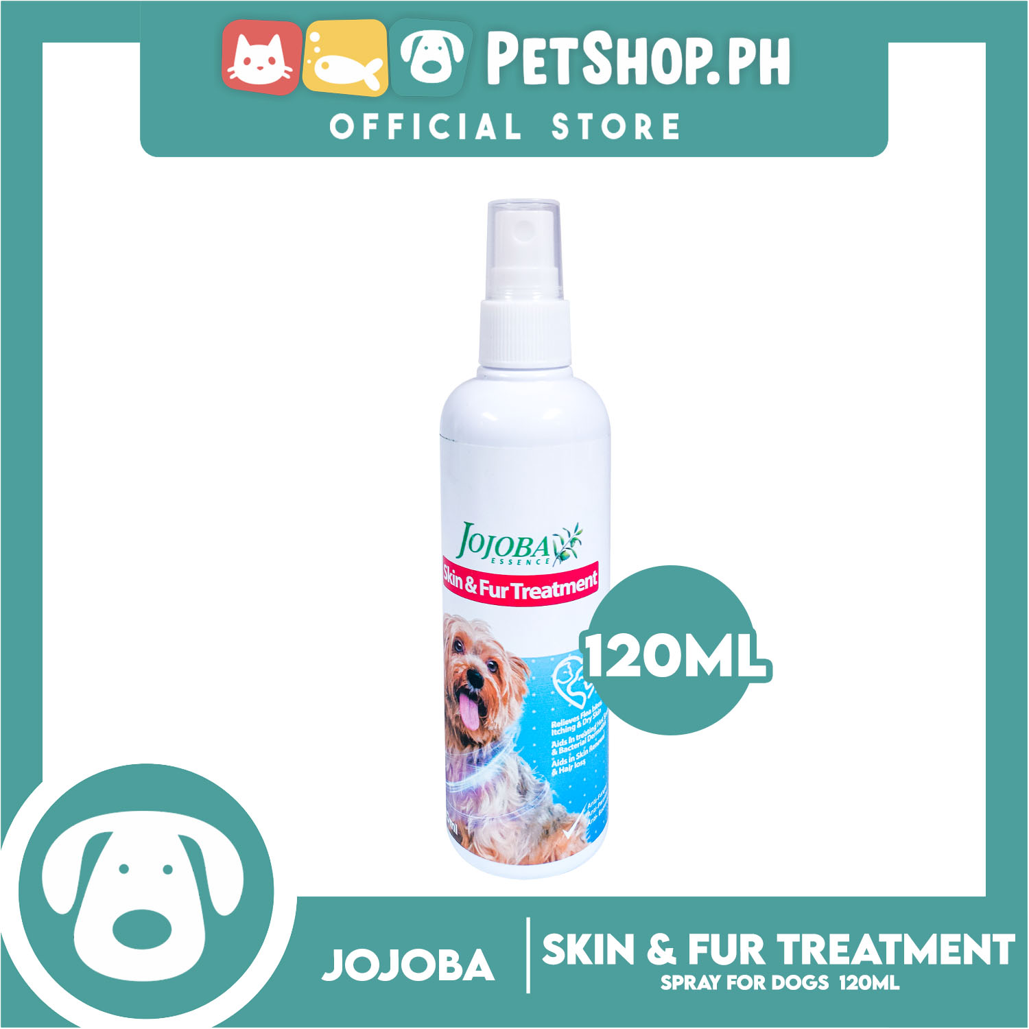 Jojoba Essence Skin And Fur Treatment Spray 120ml AntiFungal, Anti