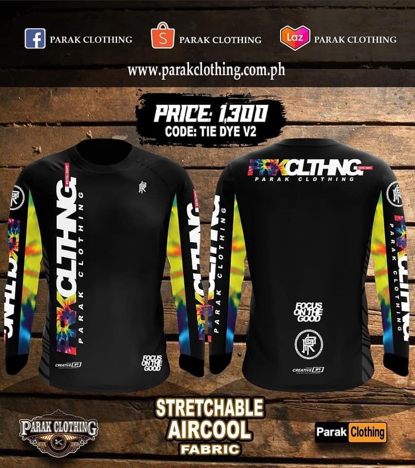 PARAK CLOTHING TIE DYE V2 FULL SUBLIMATION STRETCHABLE AIRCOOL LONGSLEEVES RIDER'S JERSEY