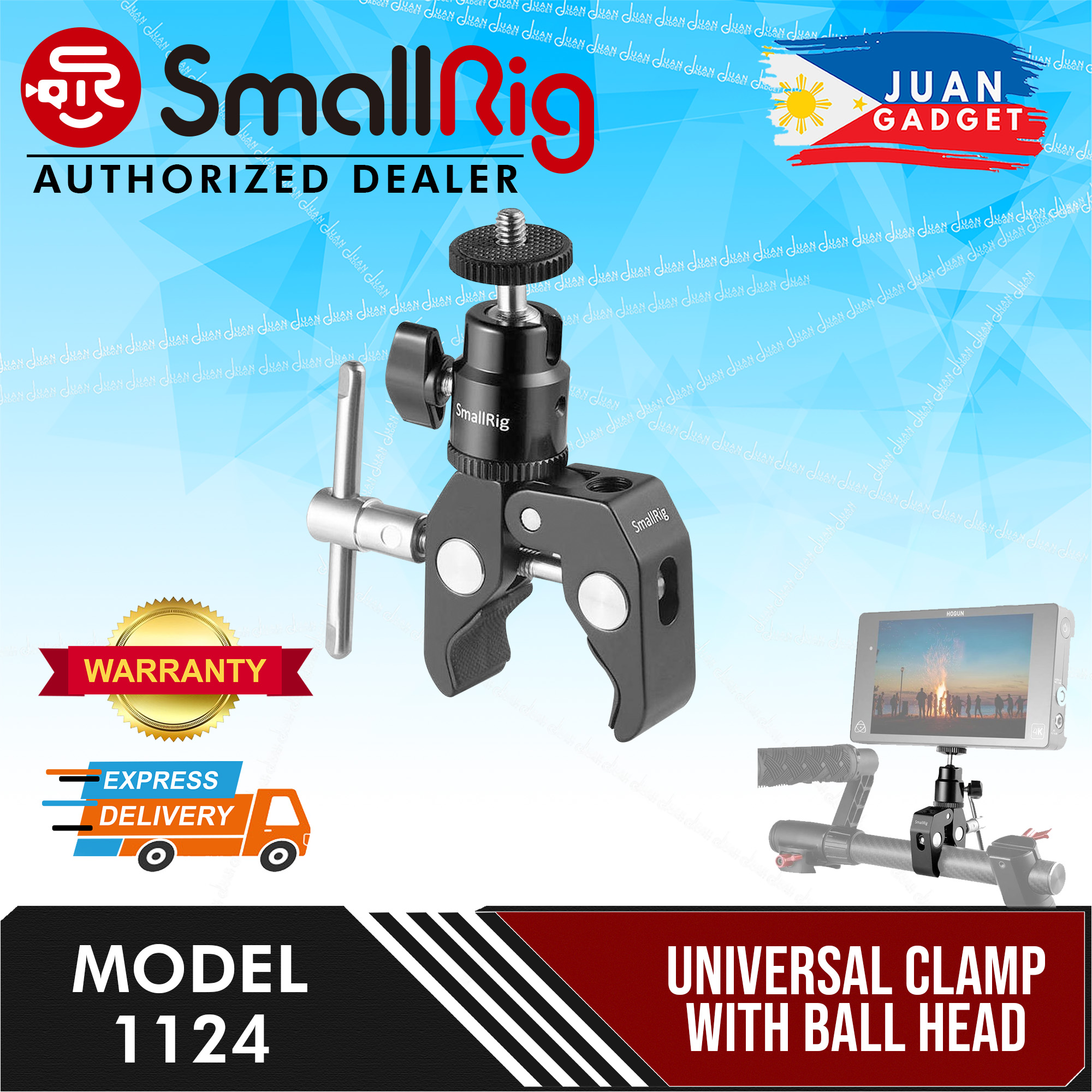 SmallRig Lightweight Aluminum Super Clamp Mount with 1/4Inch Screw Ball