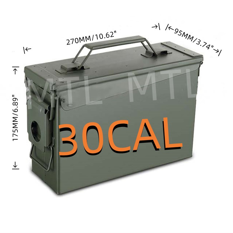 Ammo Box 70 cal 50 cal Can Metal Toolbox Fortress Heritage Heavy Duty