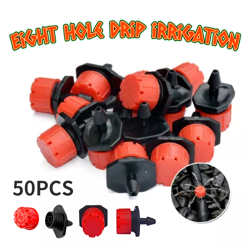 Adjustable Eight Hole Little Red Hat Drip Irrigation Drippers
