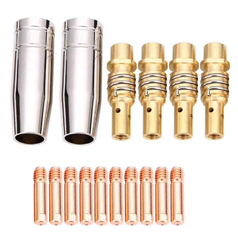 60Pcs MIG Welding Contact Tip Copper Conductive Nozzl for Weld Accessories 15AK x 0.9 Welding