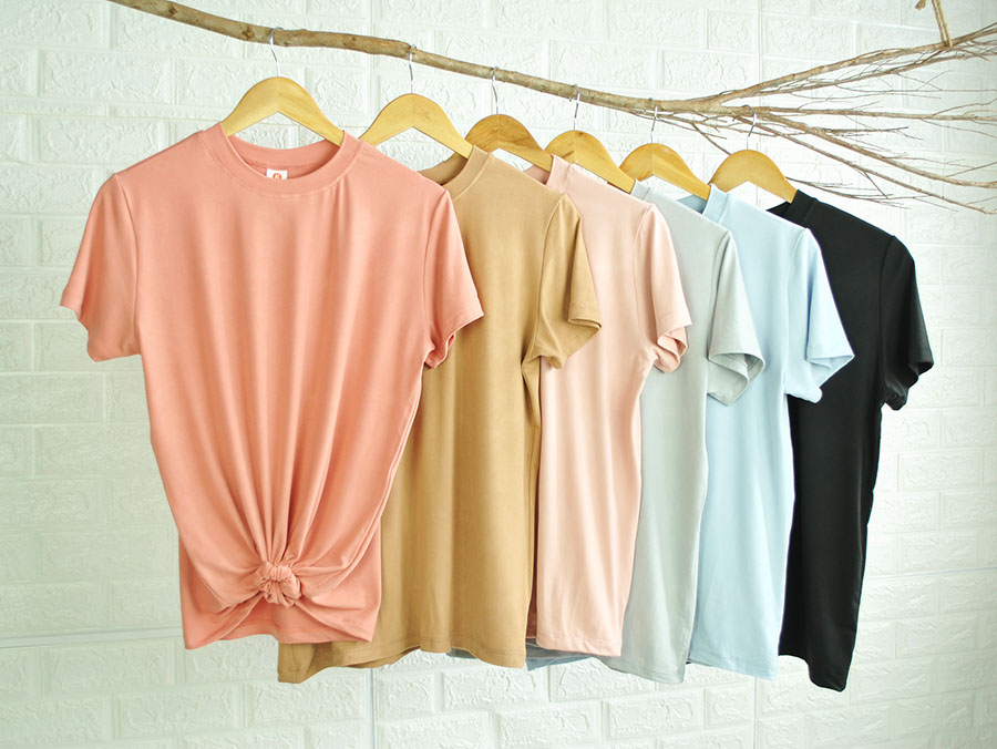 womens plain colored t shirts