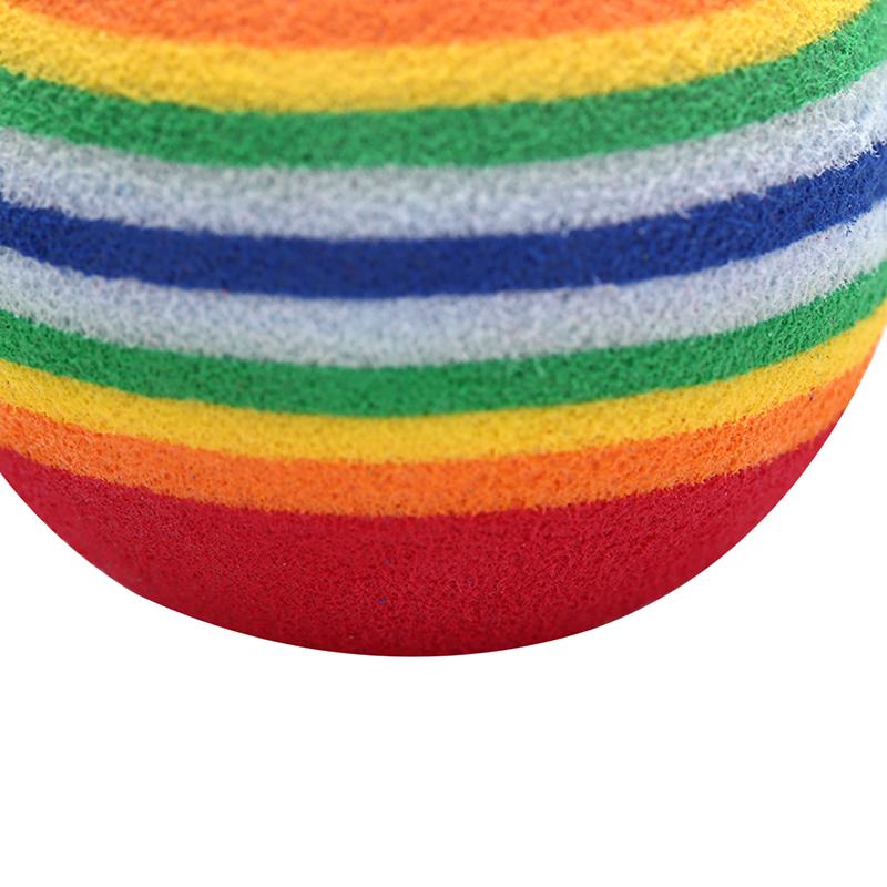 Sanba 10Pcs Rainbow Stripe foam Sponge Golf Balls Swing Practice Training Aids