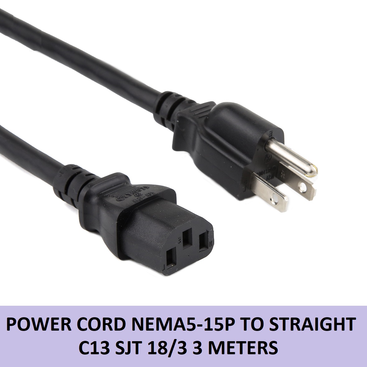 Power Cord NEMA 5 15P To C13 NEMA 515P 3m Replacement AC Power Cord