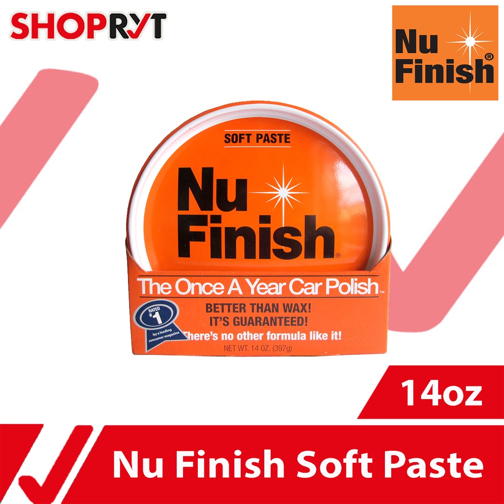 Nu Finish Car Polish Soft Paste 14oz Once A Year Car Polish + FREE ITEM Lazada PH