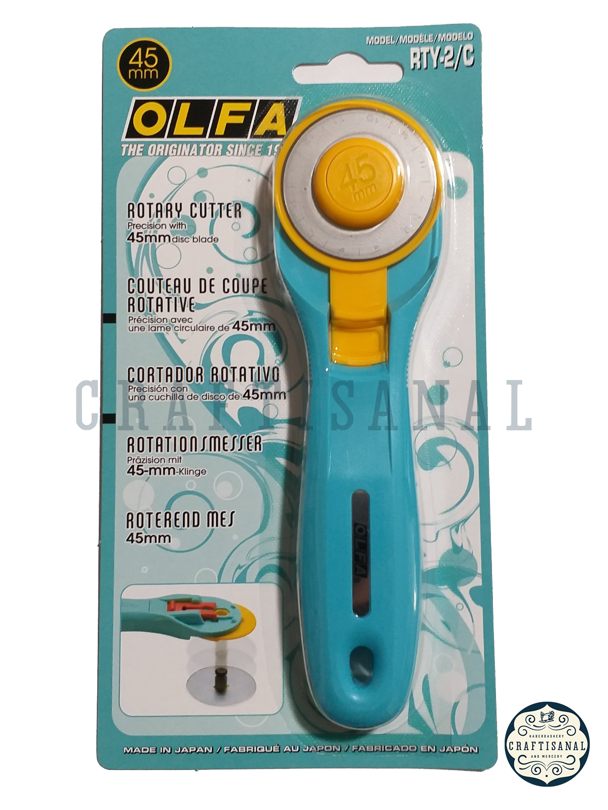Olfa 45mm Splash Rotary Cutter, Pink & Aqua Lazada PH