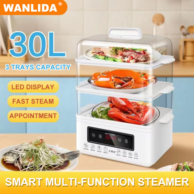 Electric Steamer 3-layer 30L large-capacity household steamer electric ...