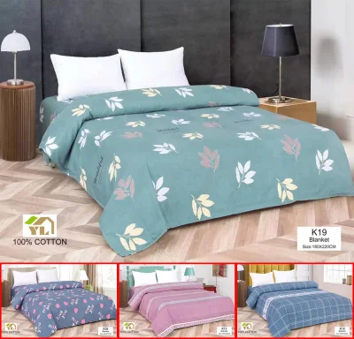 2021 New Double Blanket Pure Cotton Thin Quilt Queen Quilt Sheets (Sheets) Multiple styles 180*220