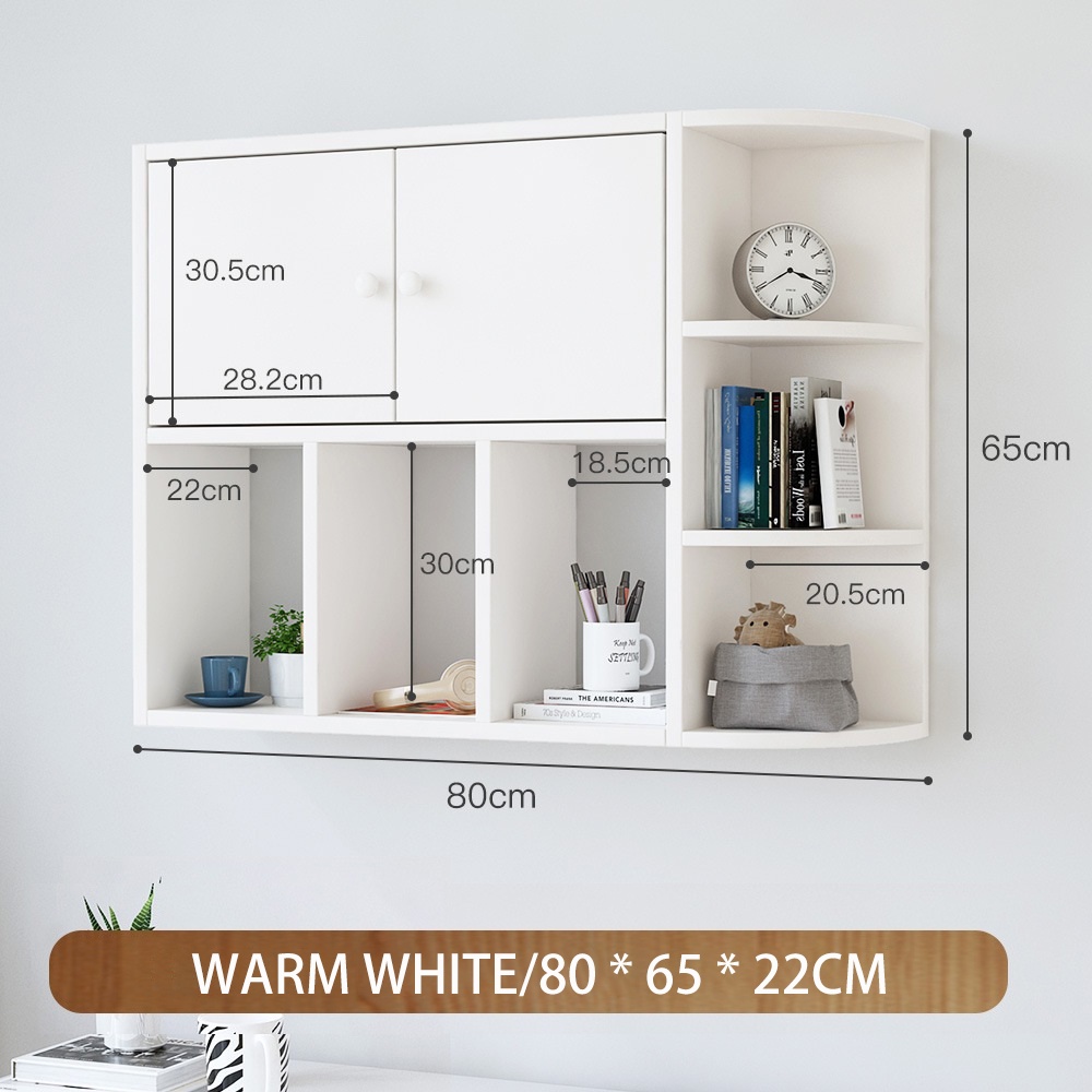 Bewell Wall Mounted Wall Hanging Wall Shelf Storage Rack Wooden Wall