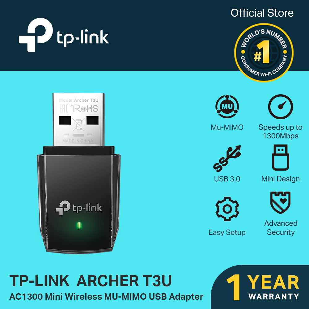 Buy TP-Link Archer T3U AC1300 Mini USB Wi-Fi Adapter