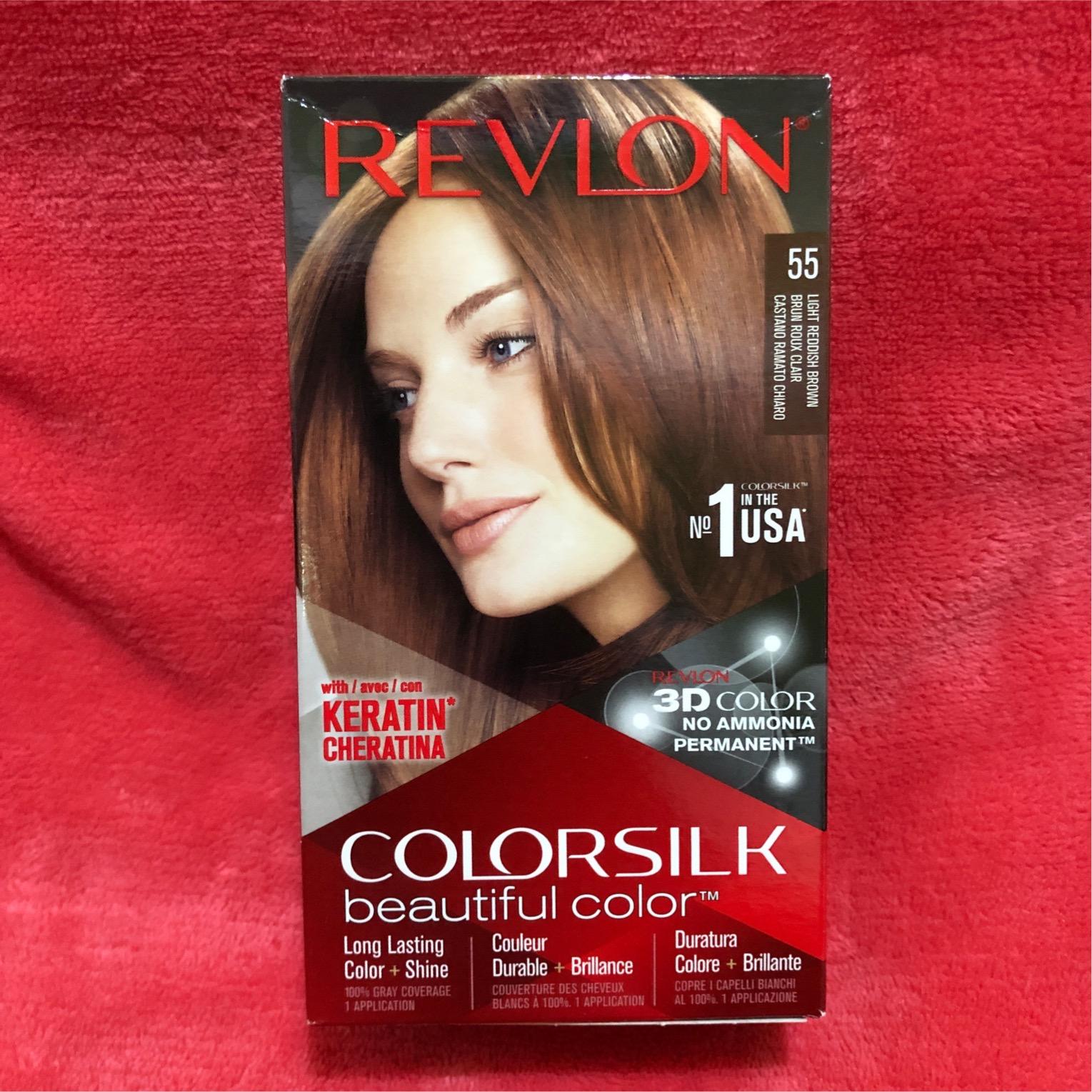 revlon colorsilk light reddish brown 55 hair color review and price