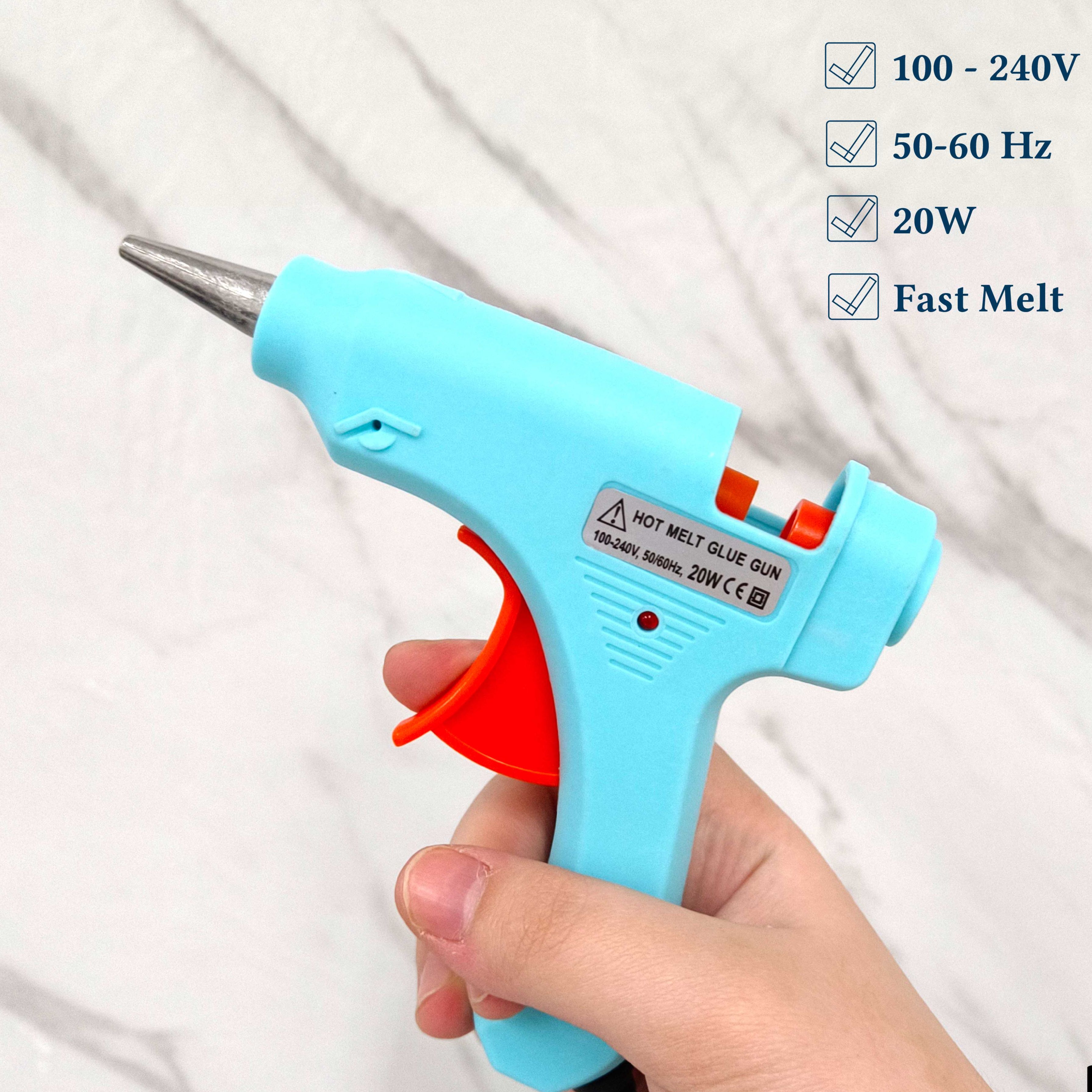 MKLNN Electric Glue Gun Easy Hot Melt Glue Gun Blue Easy Gluing Glue