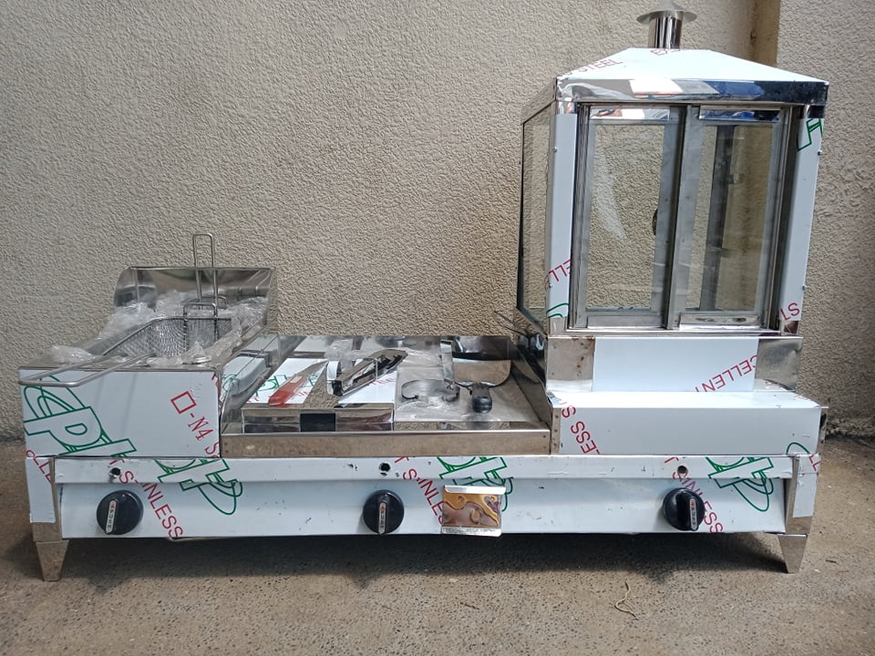 NEGOSYO PACKAGE 3IN1 STAINLESS STEEL DEEP FRYER, BURGER GRIDDLE METAL