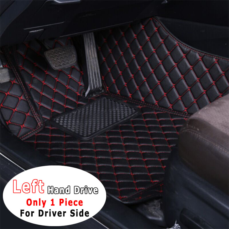 LHD Leather Car Floor Mats for Honda Fit Jazz 2004 2005 2006 2007