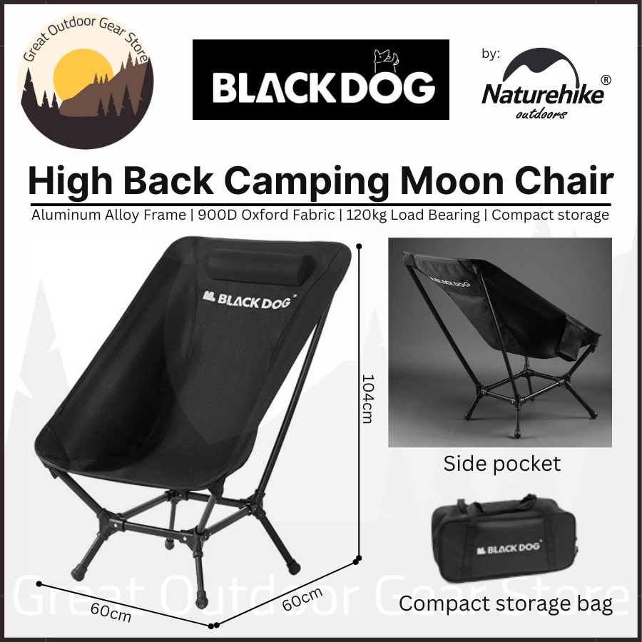Naturehike&Blackdog Outdoor High Back Moon Chair Folding Aluminum