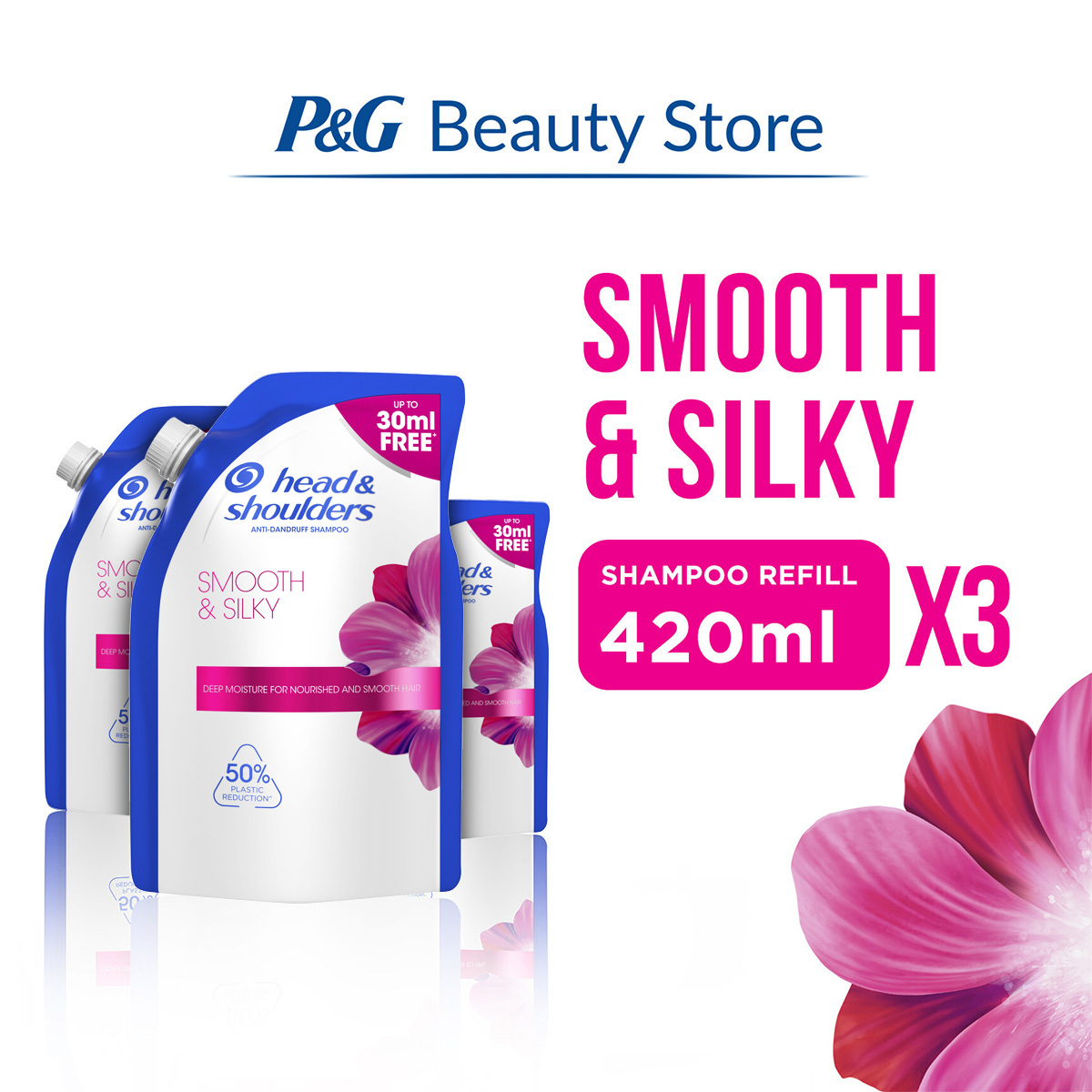 Head & Shoulders Smooth & Silky 420ml Refill set of 3 Lazada PH