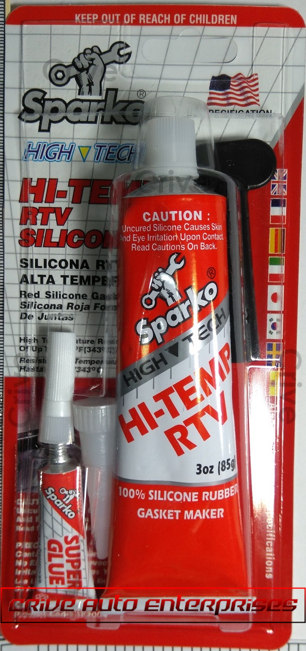 ORIGINAL Sparko Silicone Gasket Maker HiTemp RTV (85g / 3oz) Sealant