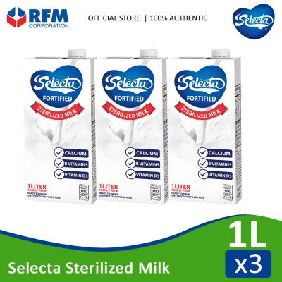 Selecta Sterilized Milk 1 Liter - Set of 3s