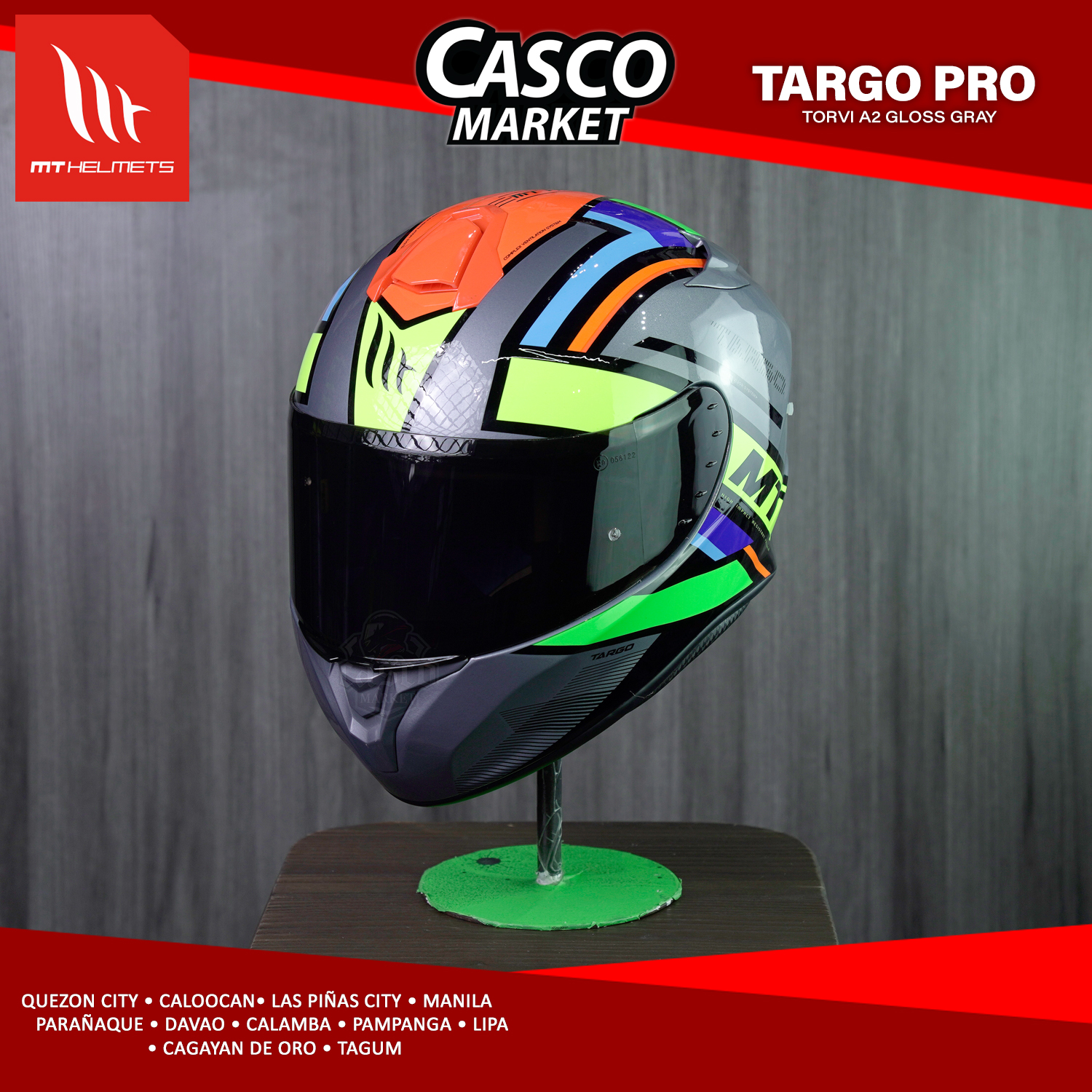 MT TARGO PRO TORVI FULL FACE SINGLE VISOR WITH EXTRA LENS