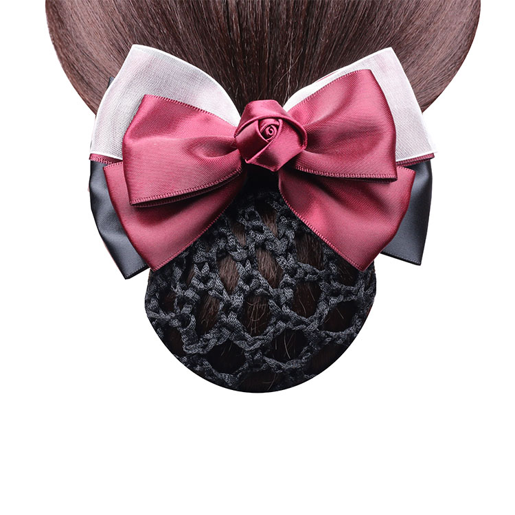 Korean Style Career Hair Net Bank Hotel Waiter Nurse Stewardess Headdress  Flower Bow Barrettes Net Pocket Updo Hair Accessories | Lazada PH