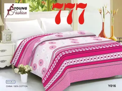 Pink floral design blanket kumot king size