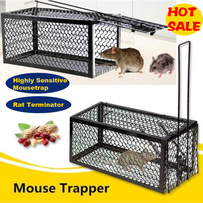 1Pc Effective Rat Trap Cage Small Animal Pest Rodent Mouse Bait Catch Cage  27*14*12cm