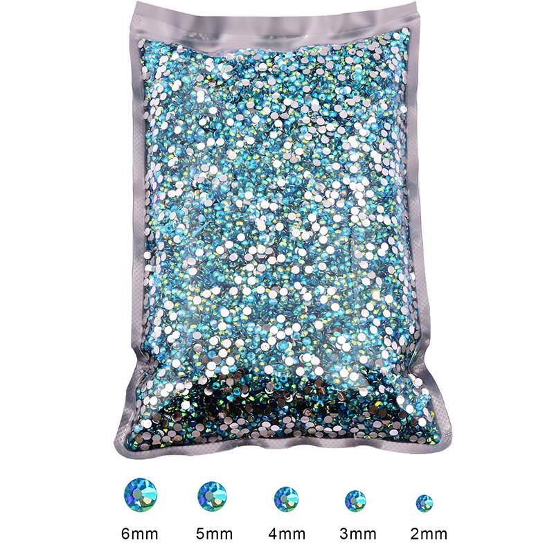 Flatback стразы AB Silver bottom Resin Non hotfix Rhinestones in Bulk  Package Plastic Nail Art Strass